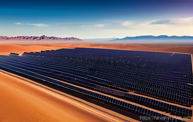 환경기술 실습 사례 - Prompt 1: Majestic Desert Solar Oasis**